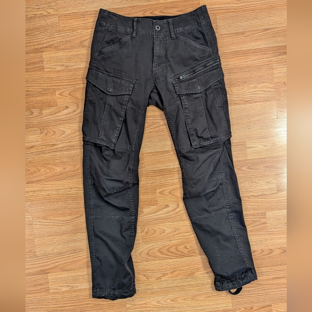 G-Star Raw black cargo jogger pants sz 28/32